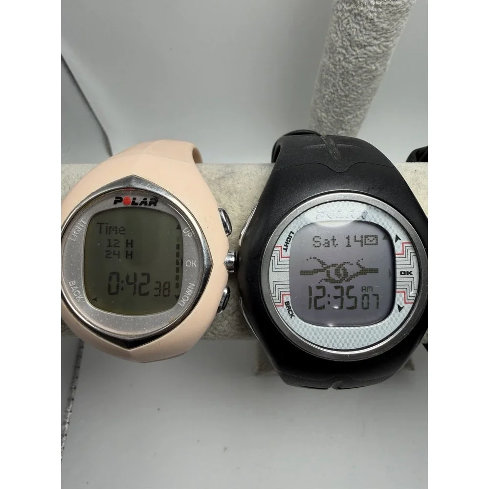 Polar F6‎ Fitness Watch Only Lot Of 4 New Batteries Pre-owned Black Pink